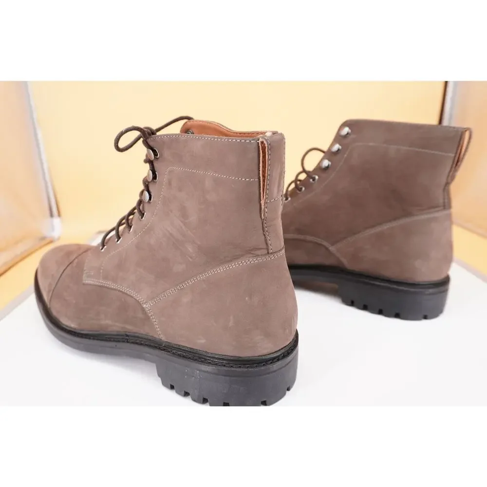 Allen Edmonds Briggs Suede Hiking Boots Size 13 New Grey Military $475 Lug
